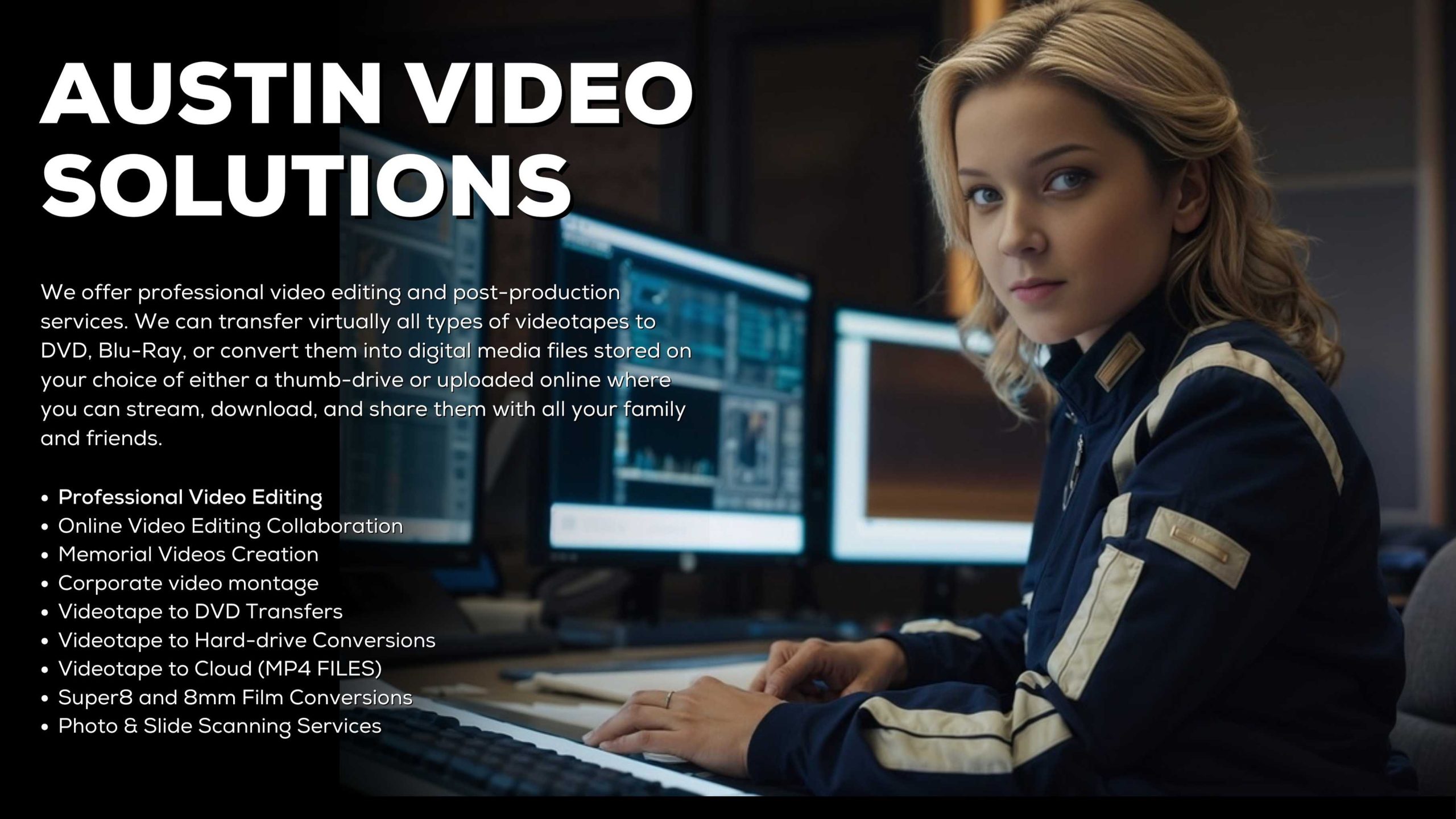 Professional Video Editing and Post Production Services
