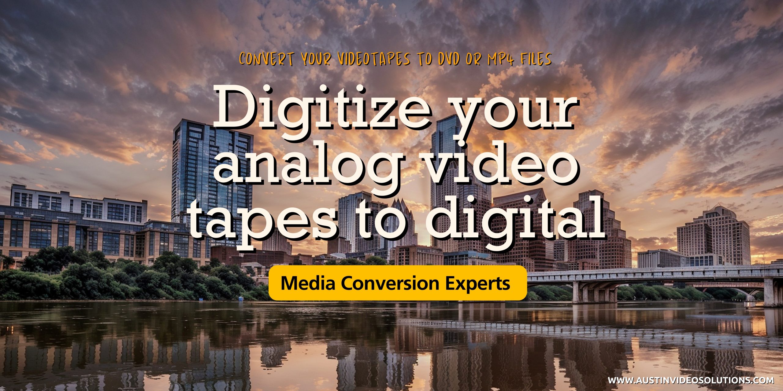 Professional VHS to digital conversion process, transforming old videotapes into high-quality MP4 files
