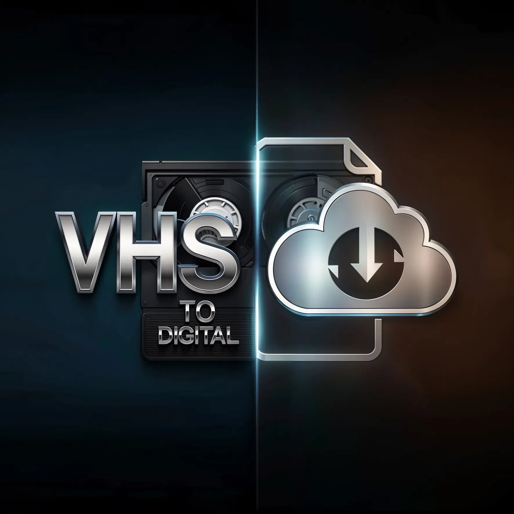 Illustration of VHS to CloudStream transfer service.
